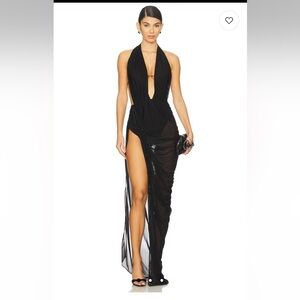 ATLEIN Open Draped Gown